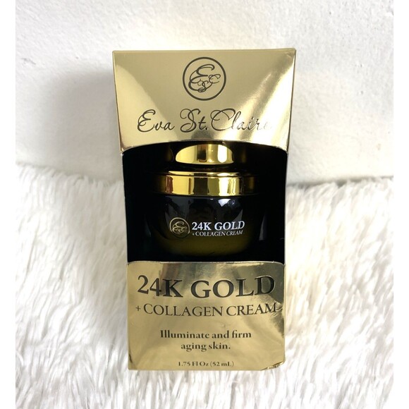 Eva St. Claire 24K Gold Collagen Cream Illuminates and Firm Aging Skin 1.75oz - Picture 1 of 7